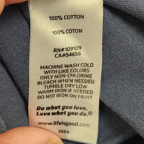 LIFE IS GOOD MEN XL CRUSHER-LITE TEE..OCEAN WAVE "HAPPINESS COMES IN WAVES" - Picture 10 of 12